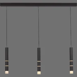 LED-Hängeleuchte PURE Vega, drei Zylinder, schwarz