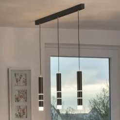 LED-Hängeleuchte PURE Vega, drei Zylinder, schwarz