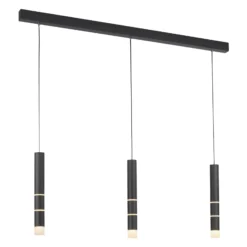 LED-Hängeleuchte PURE Vega, drei Zylinder, schwarz