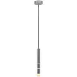 LED-Hängeleuchte PURE Vega, ein Zylinder, alu