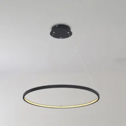 LED-Hängeleuchte Ralph, 1-flammig, schwarz, Ø 60cm