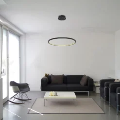 LED-Hängeleuchte Ralph, 1-flammig, schwarz, Ø 60cm