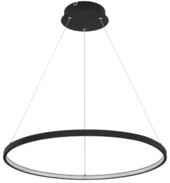 LED-Hängeleuchte Ralph, 1-flammig, schwarz, Ø 60cm