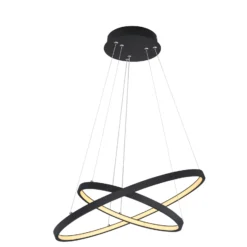 LED-Hängeleuchte Ralph, zweiflammig, schwarz