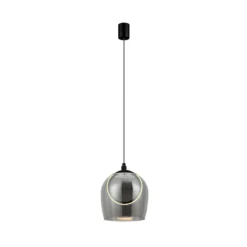 LED-Hängeleuchte 23078, rauchgrau, 1-flammig, Glas, Ø 20 cm