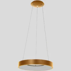 LED-Hängeleuchte Ringlede, Ø 48 cm, gold