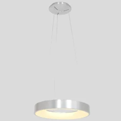LED-Hängeleuchte Ringlede, Ø 48 cm, silber
