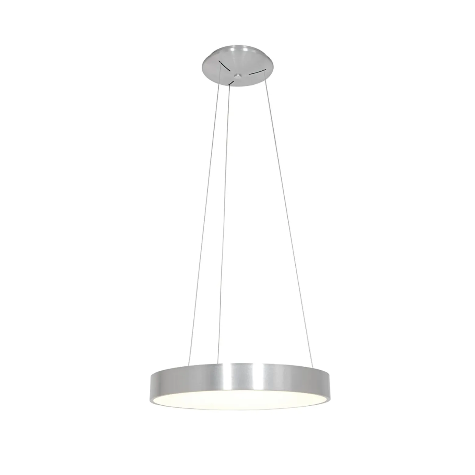 LED-Hängeleuchte Ringlede, Ø 48 cm, silber