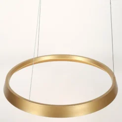 LED-Hängeleuchte Ringlux, 1-flammig, goldfarben, Metall