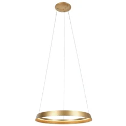 LED-Hängeleuchte Ringlux, 1-flammig, goldfarben, Metall