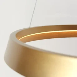 LED-Hängeleuchte Ringlux, 1-flammig, goldfarben, Metall