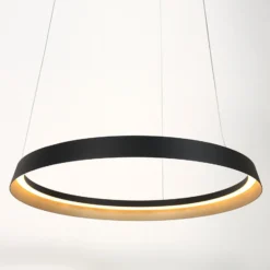 LED-Hängeleuchte Ringlux, 1-flammig, schwarz, Metall