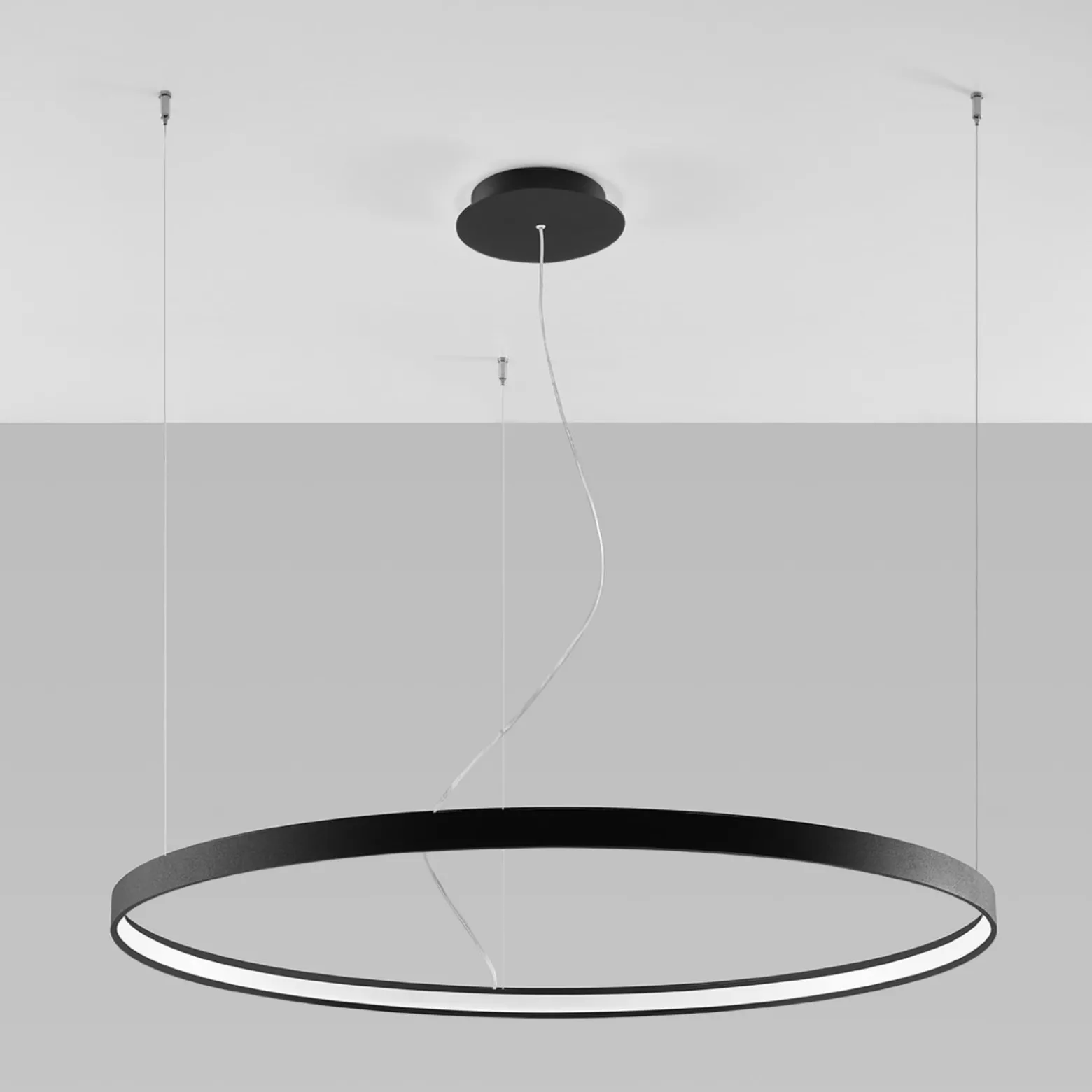 LED-Hängeleuchte Rio 110 waagerecht 4.000K schwarz