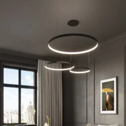 LED-Hängeleuchte Rio 110 waagerecht 4.000K schwarz