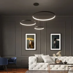 LED-Hängeleuchte Rio 110 waagerecht 3.000K schwarz