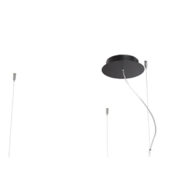 LED-Hängeleuchte Rio 110 waagerecht 3.000K schwarz