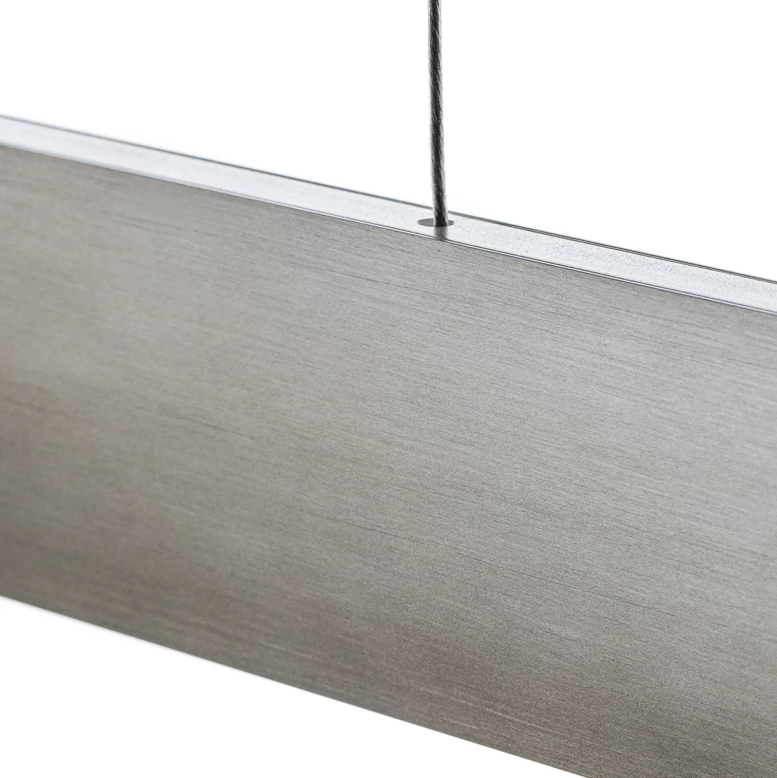 LED-Hängeleuchte Runa, nickel, Länge 92 cm