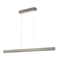 LED-Hängeleuchte Runa, nickel, Länge 132 cm