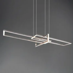 LED-Hängeleuchte Salinas, 3.000 K, nickel matt