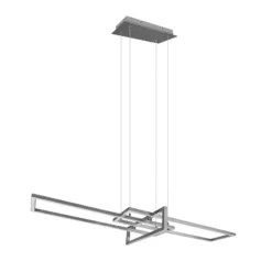 LED-Hängeleuchte Salinas, 3.000 K, nickel matt