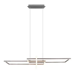 LED-Hängeleuchte Salinas, 3.000 K, nickel matt