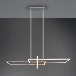LED-Hängeleuchte Salinas, 3.000 K, nickel matt