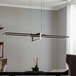 LED-Hängeleuchte Salinas, 3.000 K, schwarz matt