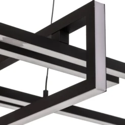LED-Hängeleuchte Salinas, 3.000 K, schwarz matt