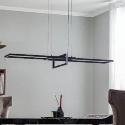LED-Hängeleuchte Salinas, 3.000 K, schwarz matt