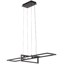 LED-Hängeleuchte Salinas, 3.000 K, schwarz matt