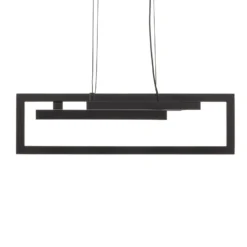 LED-Hängeleuchte Salinas, 3.000 K, schwarz matt