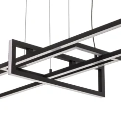 LED-Hängeleuchte Salinas, 3.000 K, schwarz matt