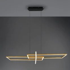 LED-Hängeleuchte Salinas, messingfarben, Metall, 110 cm lang