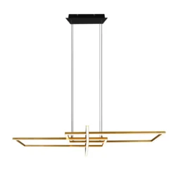 LED-Hängeleuchte Salinas, messingfarben, Metall, 110 cm lang