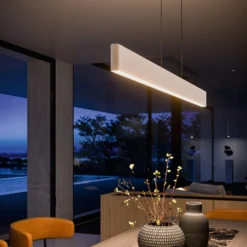 LED-Hängeleuchte Satori, Länge 114,4 cm, weiß, 2.700 K, Alu