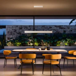 LED-Hängeleuchte Satori, Länge 114,4 cm, weiß, 2.700 K, Alu