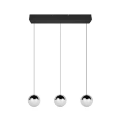 LED-Hängeleuchte Senta, chrom, Länge 62 cm, 4.000 K, 3-flg.