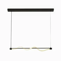 LED Hängeleuchte Serpent, schwarz/weiß, Metall, dimmbar