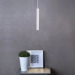 LED-Hängeleuchte Slim, weiß, Aluminium, 2.700 K