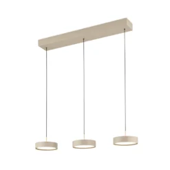 LED-Hängeleuchte Teide, khaki, Metall, höhenverstellbar