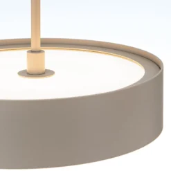 LED-Hängeleuchte Teide, khaki, Metall, höhenverstellbar
