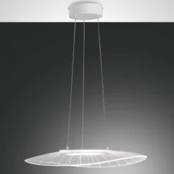 LED-Hängeleuchte Vela, weiß, oval, 59 cm x 43 cm