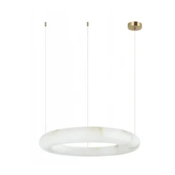 LED-Hängeleuchte 2543, weiß, Ø 49 cm, Alabaster, dimmbar