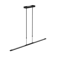 LED-Hängeleuchte Zelena, schwarz, Länge 122cm, Metall, CCT