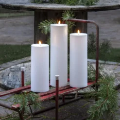 LED-Kerze Flamme Rak 27,5 cm weiß Kunststoff Batteriebetrieb