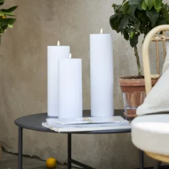 LED-Kerze Flamme Rak 27,5 cm weiß Kunststoff Batteriebetrieb
