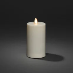 LED-Kerze IP44 cremeweiß glatt Höhe 18cm
