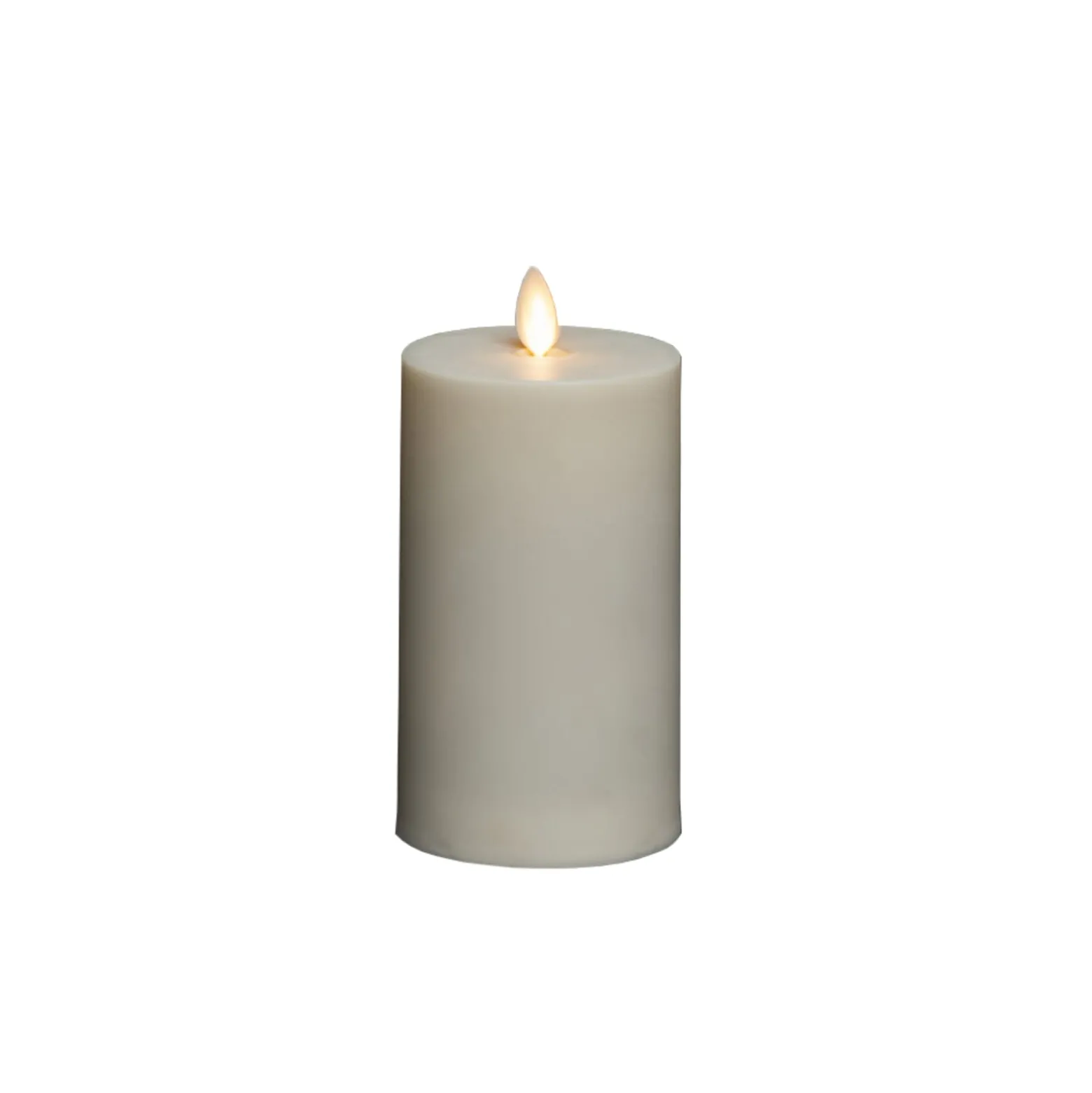 LED-Kerze IP44 cremeweiß glatt Höhe 18cm