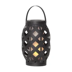 LED-Laterne Flame Lantern, schwarz, Höhe 23 cm