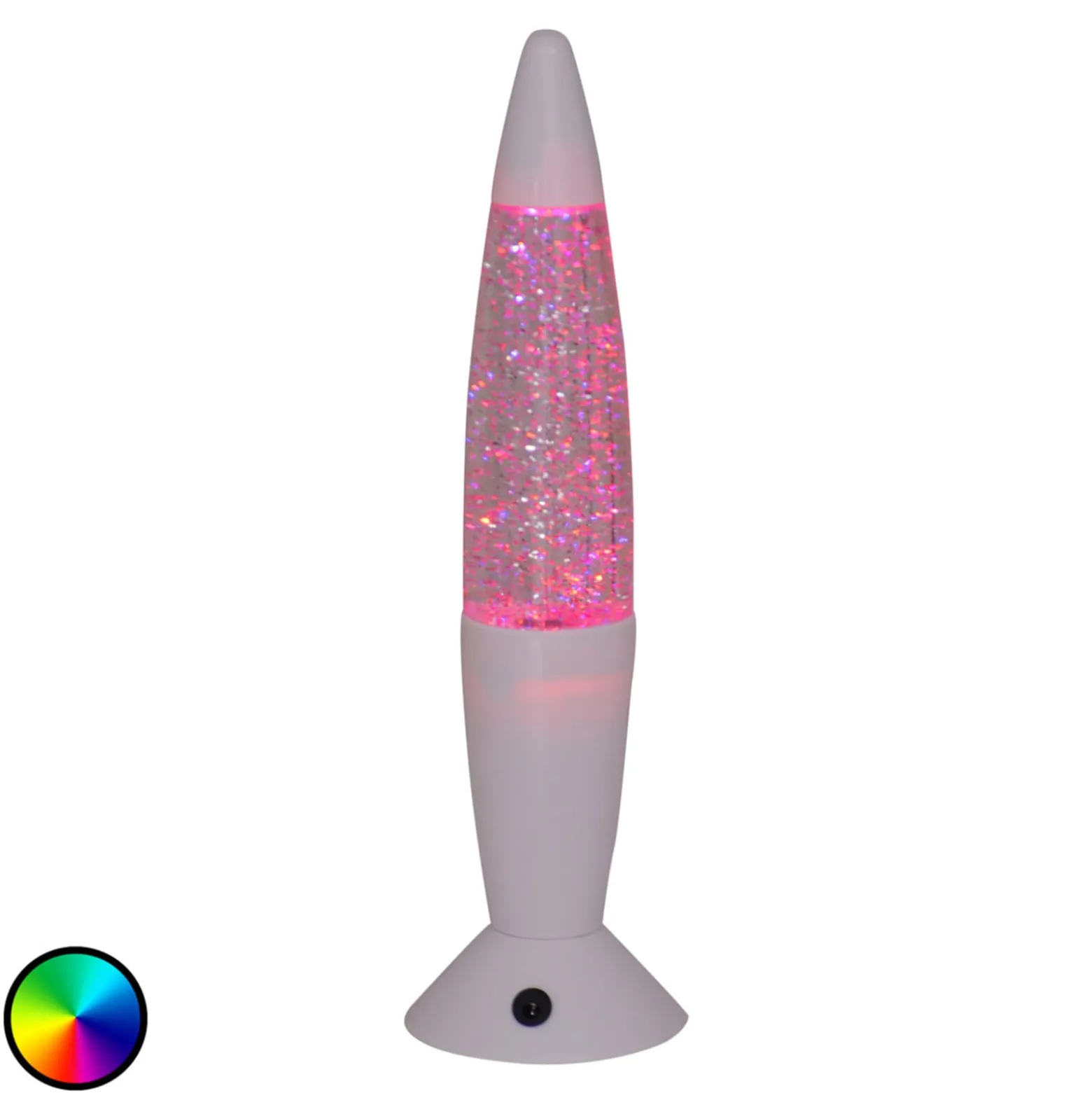 LED-Lavaleuchte Glitter